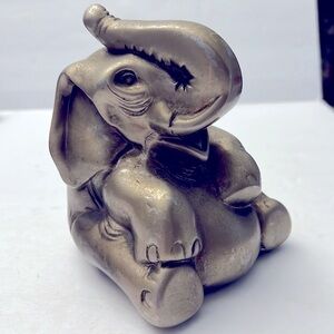 Vintage Elephant Metal Figure PM Craftsman
